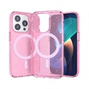 Apple iPhone 14 Pro Max Uyumlu Kılıf M-safe Şarj Özellikli Parlayan Simli Saydam Renkli Zore Allstar Kapak