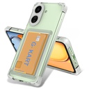 Xiaomi Redmi 13C Uyumlu Kılıf Airbag Tasarımlı Şeffaf Kartlıklı Zore G-Kart Kapak