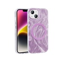 Apple iPhone 13 Uyumlu Kılıf M-safe Şarj Özellikli Fırça Boya Desenli Zore Palet Kapak