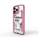 Apple iPhone 15 Pro Max Uyumlu Kılıf M-safe Şarj Özellikli Bilet Desenli Wiwu Turkey B Serisi Kapak