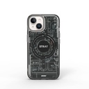 Apple iPhone 15 Uyumlu Kılıf M-safe Şarj Özellikli Desenli Wiwu Mecha Circuit H Serisi Kapak