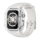Apple Watch 44mm Uyumlu Wiwu Wi-WB013 Rambo Serisi 2in1 Şeffaf PC Kasa Koruyuculu Kauçuk Kordon