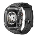 Apple Watch 7 45mm Uyumlu Wiwu Wi-WB013 Rambo Serisi 2in1 Şeffaf PC Kasa Koruyuculu Kauçuk Kordon