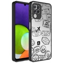 Samsung Galaxy A22 4G Uyumlu Kılıf Aynalı Desenli Kamera Korumalı Parlak Zore Mirror Kapak