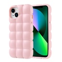 Apple iPhone 14 Uyumlu Kılıf Silikon Parlak Esnek Yumuşak Kabartmalı Zore Dom Dom Kapak