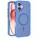 Apple iPhone 16 Plus Uyumlu Kılıf M-safe Şarj Özellikli Mat Arka Yüzey Zore Sio Kapak