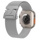 Apple Watch 7 45mm Uyumlu Zore KRD-25 Metal Hasır Kordon