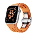 Apple Watch 10 46mm Uyumlu KRD-127 Metal Tokalı Silikon Kordon