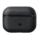 Apple Airpods Pro Uyumlu Kılıf M-safe Şarj Özellikli 600D Aramid Fiber Pitaka Classic Serisi Black-Grey Twill Kılıf
