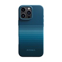Apple iPhone 16 Pro Uyumlu Kılıf M-safe Şarj Özellikli Aramid Fiber Pitaka Military-Grade Sunset-Moonrise Serisi Moonrise Kapak