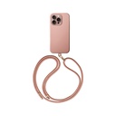 Apple iPhone 16 Pro Max Uyumlu Kılıf M-safe Şarj Özellikli Soft Arka Yüzey Askı İpli Coehl Creme Kapak