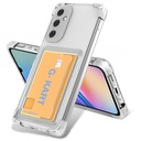 Samsung Galaxy S24 FE Uyumlu Kılıf Airbag Tasarımlı Şeffaf Kartlıklı Zore G-Kart Kapak