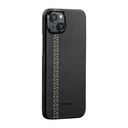 Apple iPhone 15 Uyumlu Kılıf M-safe Şarj Özellikli 600D Aramid Fiber Pitaka Tactile Woven Orchestra Serisi Rhapsody Kapak
