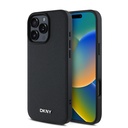 Apple iPhone 16 Pro Uyumlu Kılıf DKNY Orjinal Lisanslı M-safe Şarj Özellikli Metal Logolu PU Deri Grained Kapak
