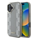 Apple iPhone 16 Uyumlu Kılıf DKNY Orjinal Lisanslı M-safe Şarj Özellikli 3D Yazılı Checkered Pattern Kapak