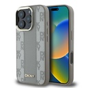 Apple iPhone 16 Pro Uyumlu Kılıf DKNY Orjinal Lisanslı M-safe Şarj Özellikli 3D Yazılı Checkered Pattern Kapak