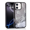 Apple iPhone 11 Uyumlu Kılıf Sıvılı Simli Kelebek Baskılı Şeffaf Arka Yüzey Zore Glis Silikon Kapak