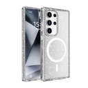 Samsung Galaxy S25 Ultra Uyumlu Kılıf M-safe Şarj Özellikli Parlayan Simli Saydam Renkli Zore Allstar Kapak
