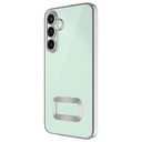 Samsung Galaxy S24 FE Uyumlu Kılıf Kamera Korumalı Logo Gösteren Zore Omega Kapak