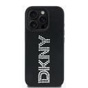 Apple iPhone 16 Pro Uyumlu Kılıf DKNY Orjinal Lisanslı Taşlı DKNY Yazılı Metalik Rhinestones PU Deri Kapak