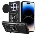 Xiaomi Redmi Note 14 Pro Plus Uyumlu Kılıf Magnetik Standlı Kamera Korumalı Zore Sürgülü Vega Kapak