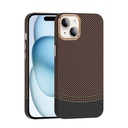 Apple iPhone 14 Uyumlu Kılıf M-safe Şarj Özellikli Karbon Fiber Görünümlü Zore Gros Kapak