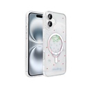 Apple iPhone 16 Uyumlu Kılıf M-Safe Şarj Özellikli Şeffaf Zore Folk Sert Kapak