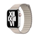 Apple Watch 42mm Uyumlu Kordon Suni Deri Bakla Tasarımlı KRD-09 Kayış
