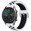 Huawei GT2 46mm 22mm Uyumlu Kordon Silikon Metal Başlıklı Esnek KRD-10 Kayış